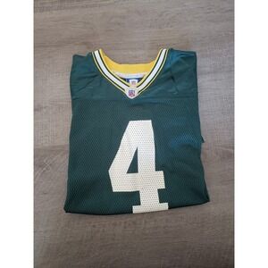 Green Bay Packers #4 Brett Favre NFL On Field Reebok Jersey Youth‎ Large (14-16)